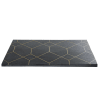 Plateau de table professionnel en marbre noir 2/4 personnes L70